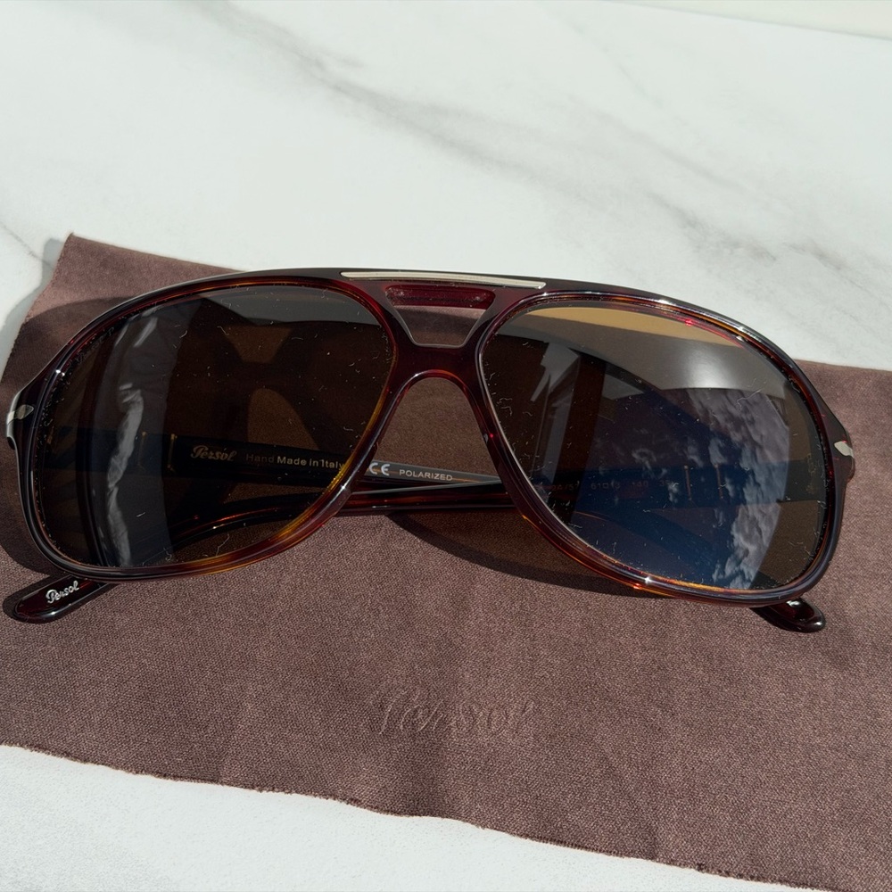 Persol Tortoise Aviator Sunglasses